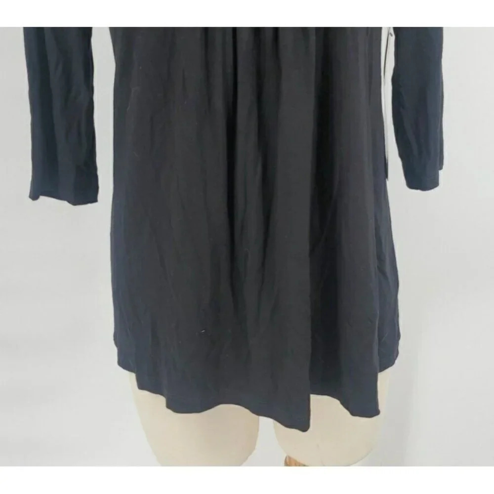 MIRACLEBODY by Miraclesuit Womens Sz M Black Stretch Pleated Slimming Top NWT - Picture 4 of 9
